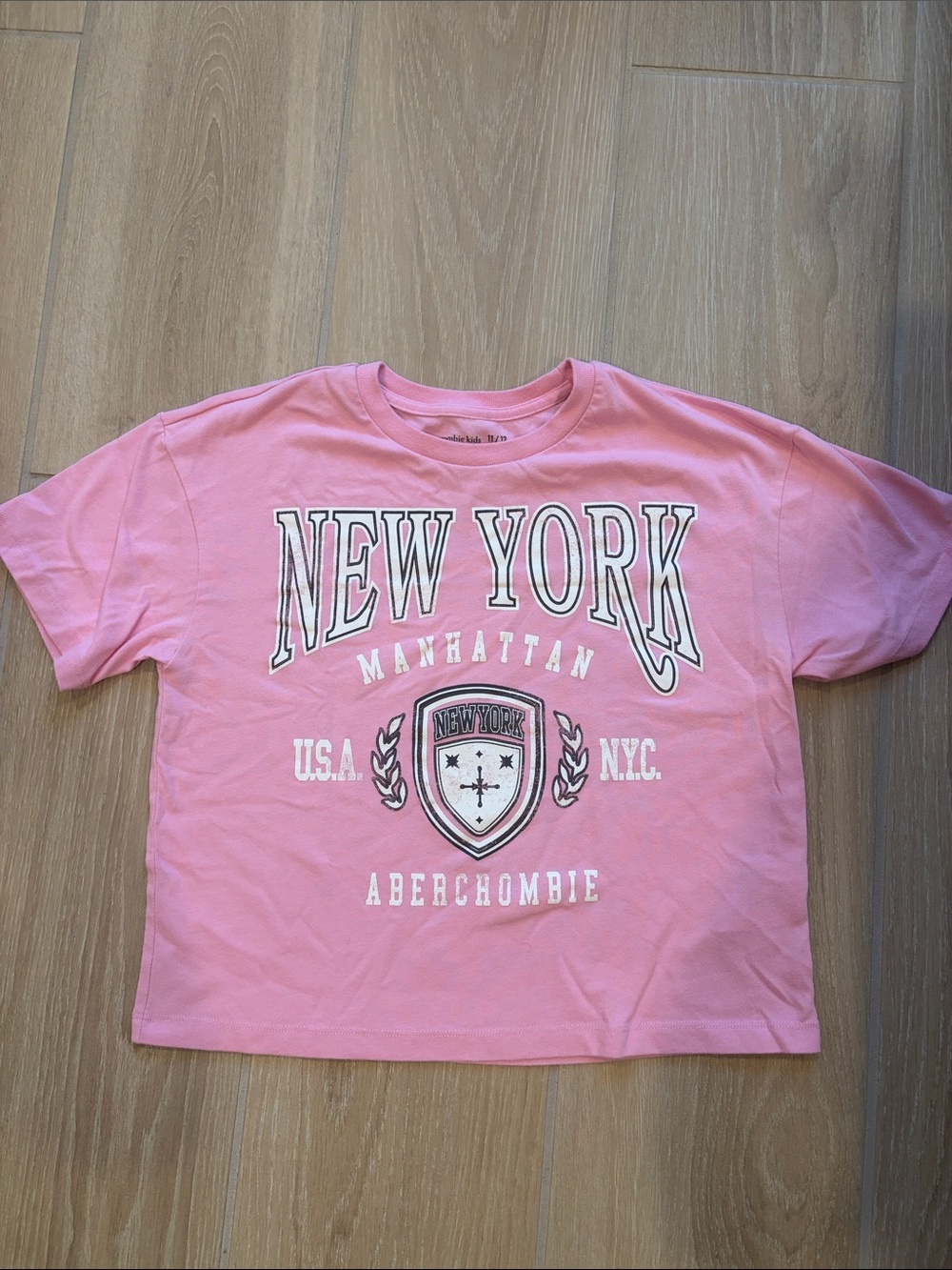 Abercrombie Kids Pink New York Manhattan Graphic Tee